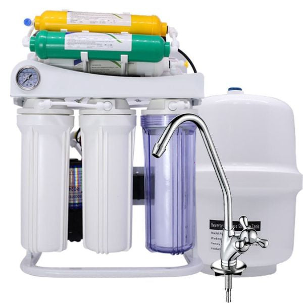 7 Stages UV 75 GPD Tank RO Whole House Water Purifier Filter System