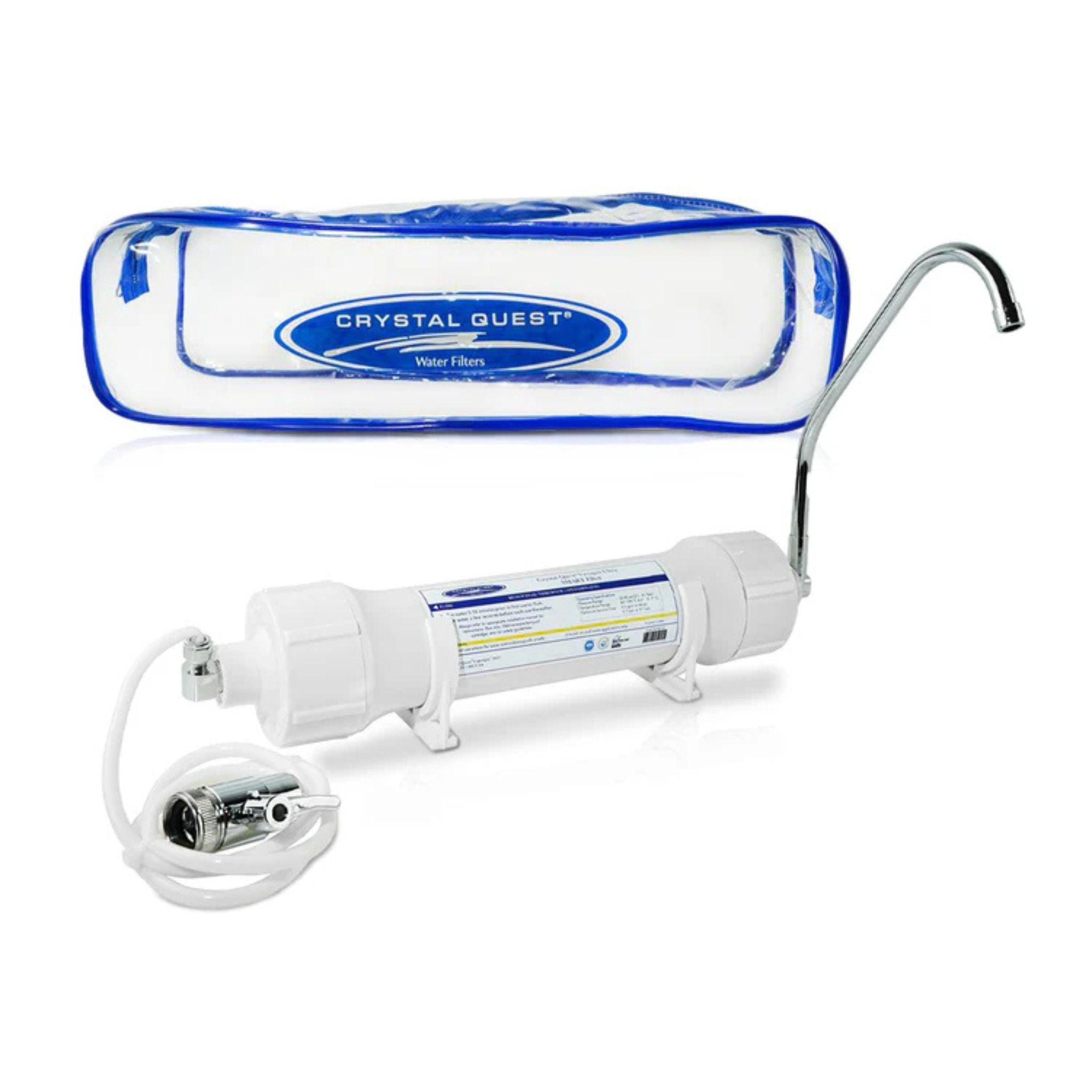 Crystal Quest water filter system on a white background