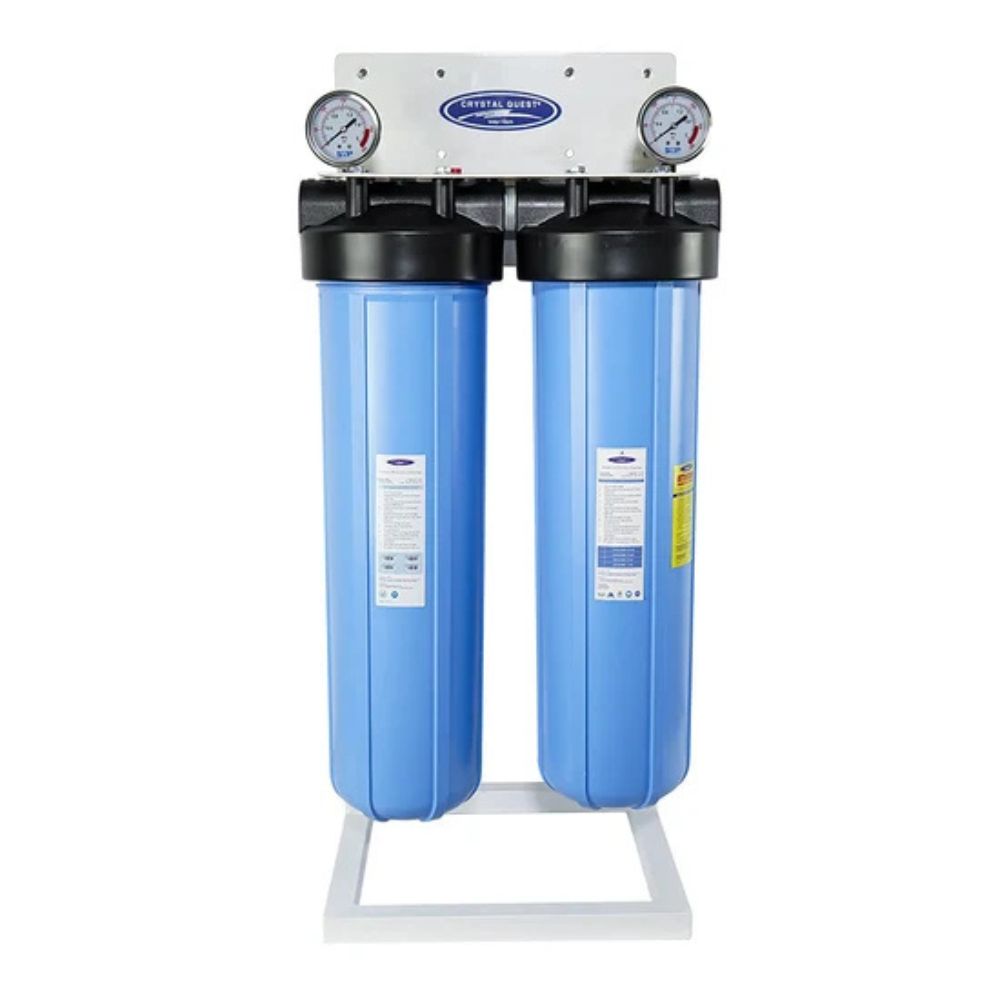 Crystal Quest Big Blue Whole House Water Filter, Fluoride Removal (4-6 GPM | 1-2 people)