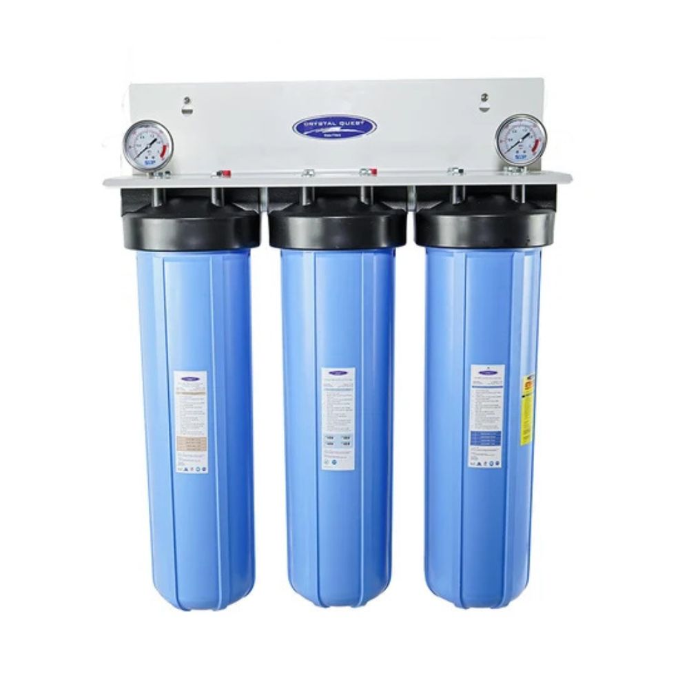 Crystal Quest Big Blue Whole House Water Filter, Fluoride Removal (4-6 GPM | 1-2 people)
