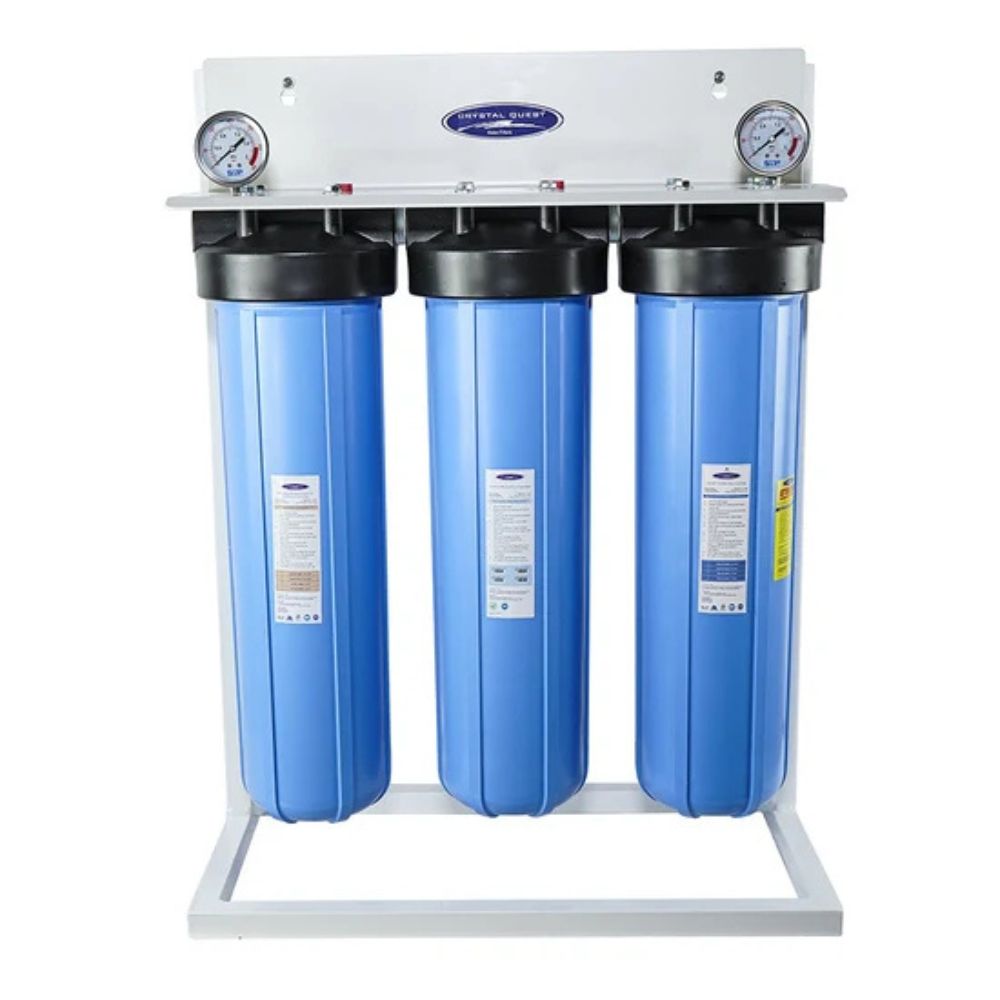 Crystal Quest Big Blue Whole House Water Filter, Fluoride Removal (4-6 GPM | 1-2 people)