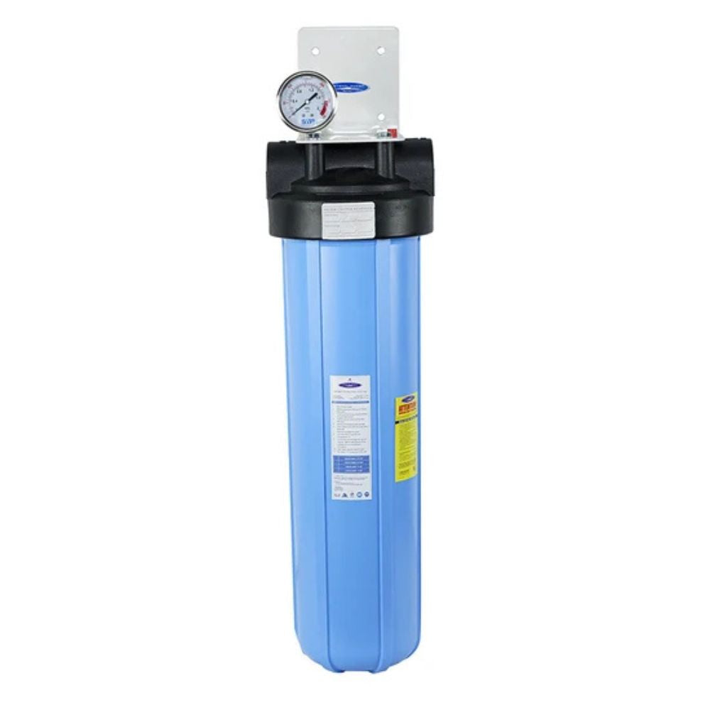 Crystal Quest Big Blue Whole House Water Filter, Fluoride Removal (4-6 GPM | 1-2 people)